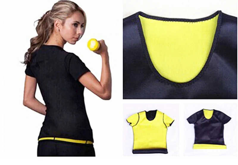 Men women short-sleeved Neoprene Diving Material Explosion Sweat Slimming Self-heating Body Corset Fitness Vest Weight Loss Suit-7