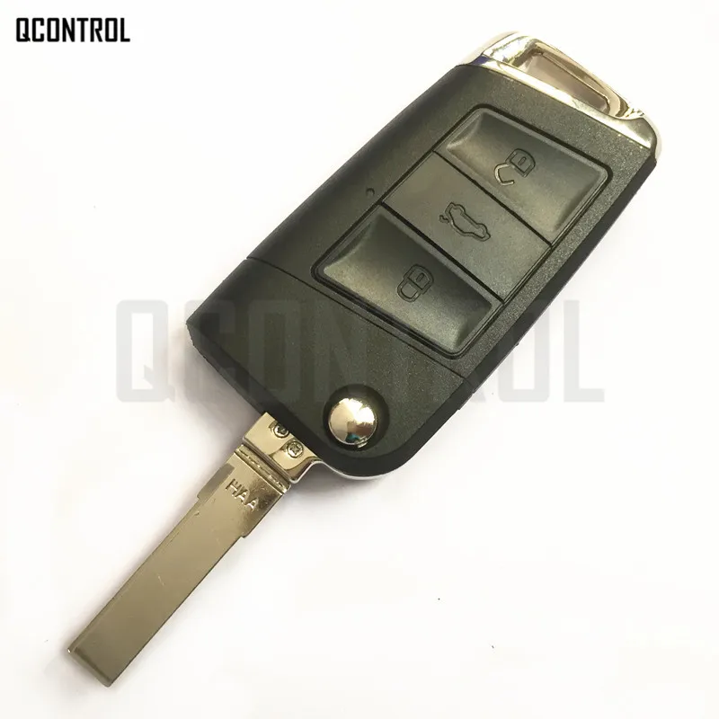 QCONTROL Автомобильный Дистанционный ключ Костюм для SKODA 3T0837202L Citigo/Fabia/Octavia/Rapid/Roomster/Superb/Yeti 5FA010413-12 с ID48 чипом