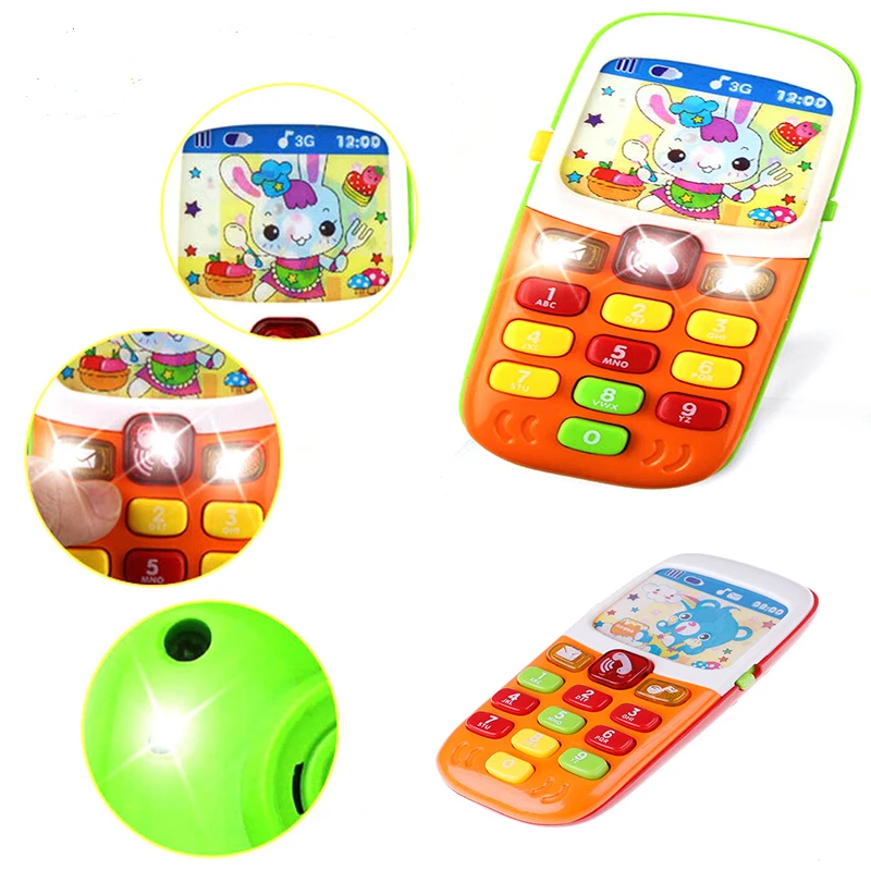 Mini Cute Kids Mobile Phone Cellphone Telephone Educational Toys Musical Instrument for Baby Electronic Toy | Игрушки и хобби