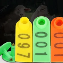 Животноводческий животный поросенок Коза для прикрепления бирок к ушам овец 0-100 цифр Eartag 100 наборы