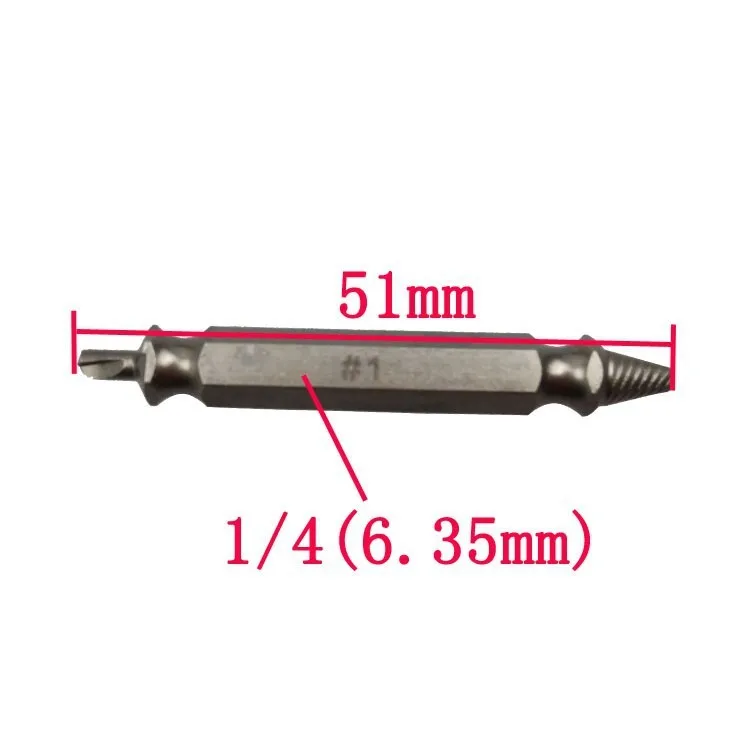4 шт./компл. разобрать винты столярное дело устройство для извлечения болтов легко набор удалить сломанный Болт 1#2#3,#4# сверло двухсторонний инструмент