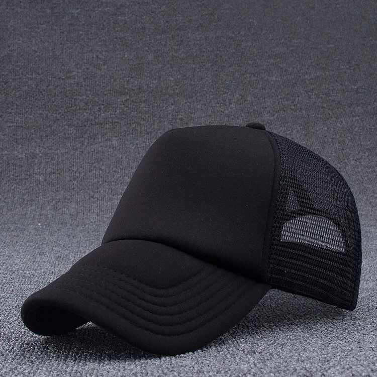 2017 Male Summer Solid Mesh Trucker Hats Men Hiphop Punk Rock Black
