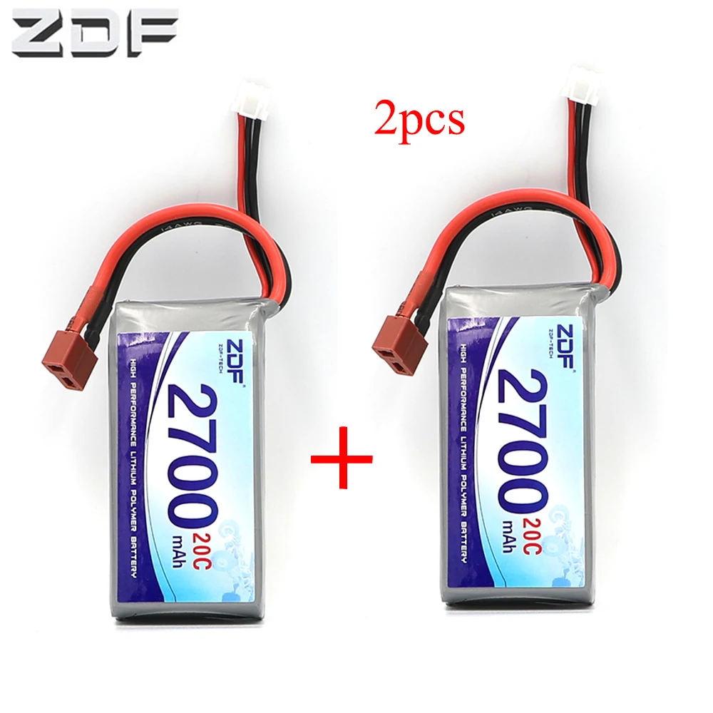 

2PCS Good Quality Rc Lipo Battery 2S 7.4V 2700mah 20C Max 40C for Wltoys 12428 12423 1:12 RC Car Spare parts