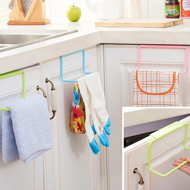 Best Price New Kitchen Cabinet Hanging Towel Holder Garbage Storage Rack Cupboard Hanger - Color Random