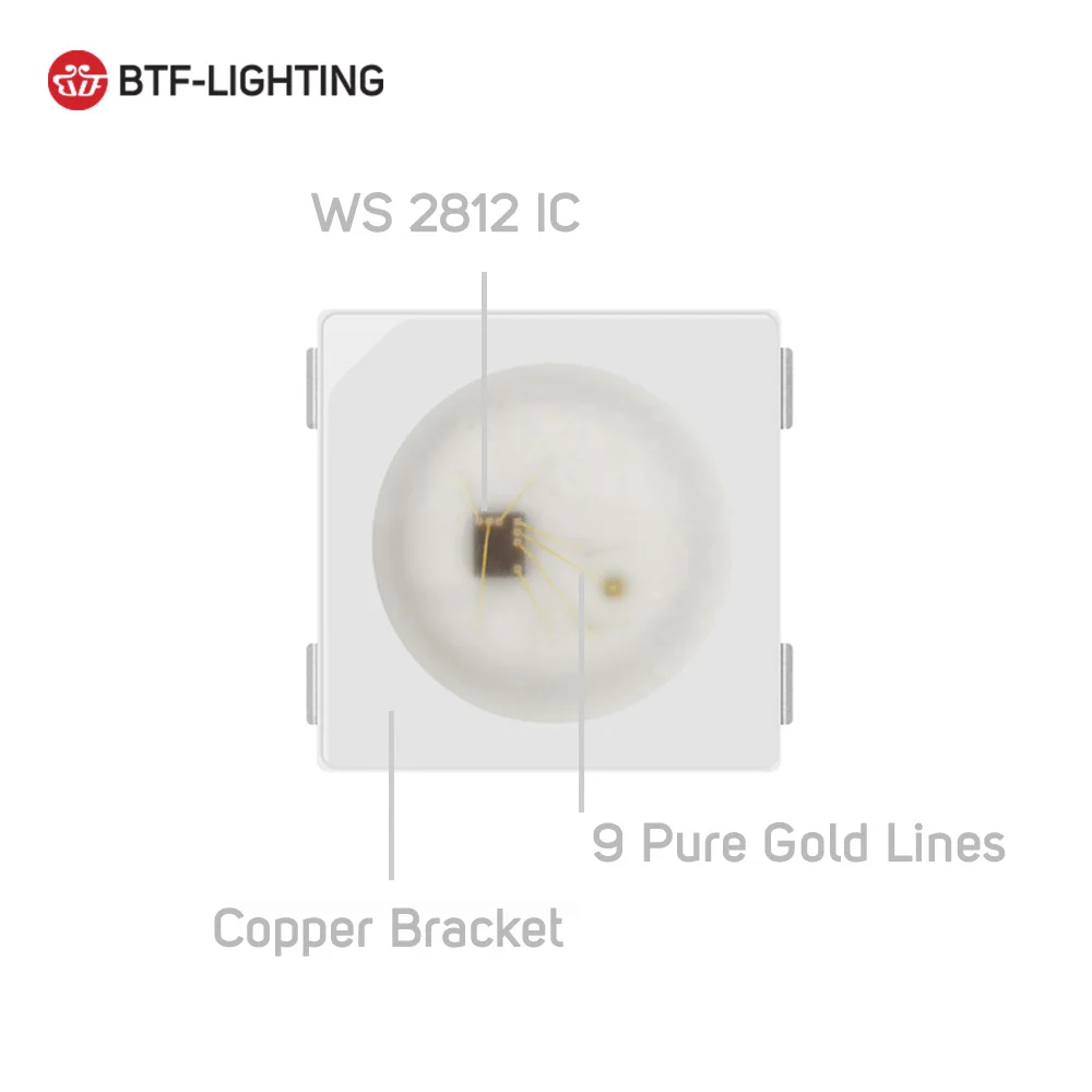 10 1000 шт. WS2812B rgb светодиодный чип 5050 SMD черная/белая версия WS2812 индивидуально