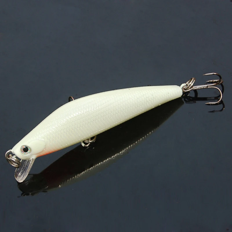 

Fun 3D Minnow Night Fishing Lure Bass Crank Bait Hooks Fish Crankbait Tackle Hot