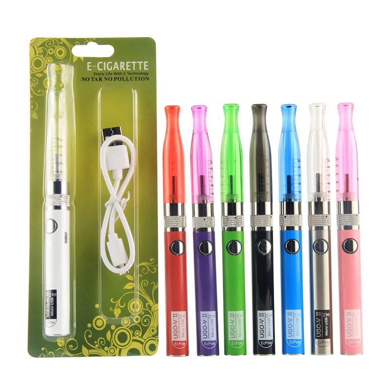 

UGO V II Vape H2 Electronic Cigarette vape Kit h2 Atomizer 2.0ml ugo v II Battery somker Pen evod Starter kit vaporizer e cig