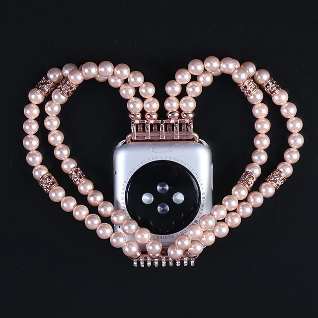 Best Offers Fashion Handmade Elastic Stretch Faux Pearl Natural Stone Bracelet Replacement iWatch Strap Women Girls for Apple Watch band 38m Best Offers Fashion Handmade Elastic Stretch Faux Pearl Natural Stone Bracelet Replacement iWatch Strap Women Girls for Apple Watch band 38m