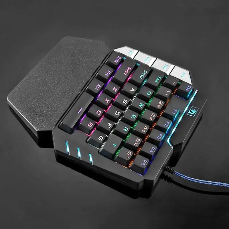 

K109 Single Hand 38 Keys Mechanical Gaming Keyboard USB Wired Anti-Ghosting Keyboard For Dota OW PUBG Game