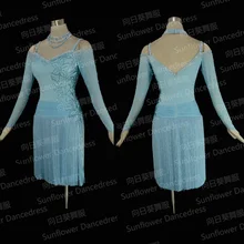 Платье для латинских танцев, платье для танго, сальсы, платье для танца самбы, одежда для латинских танцев, Одежда для танцев ча-ча, Подсолнух, танцевальные костюмы