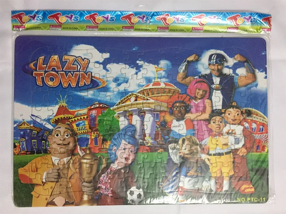 LazyTown de fútbol 2D para niños, juguetes educativos de Navidad, 120 piezas, 42x28cm|Rompecabezas| - AliExpress