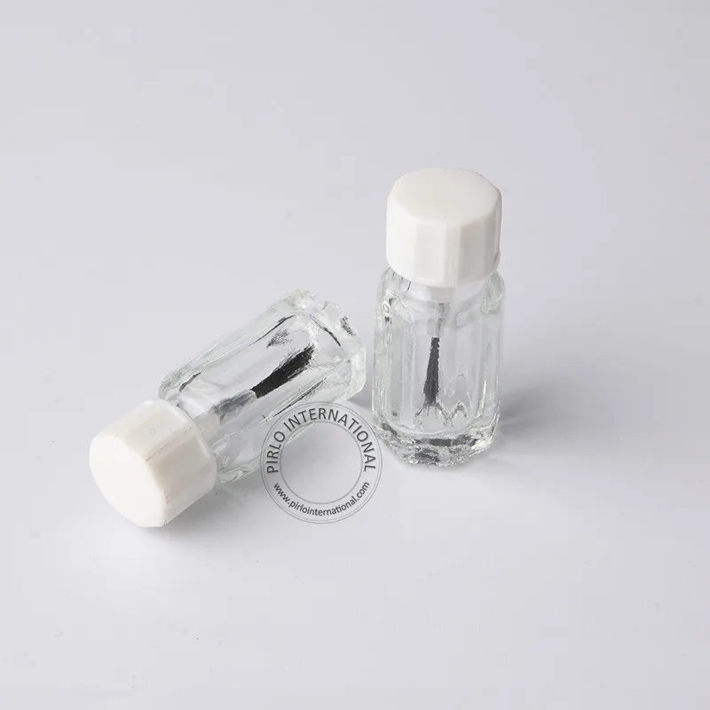20 штук x 3cc мини, из прозрачного стекла бутылка с наконечник для щетки 3 мл Стеклянные Бутылочки для лака Бутылочки для упаковки косметики белой крышкой