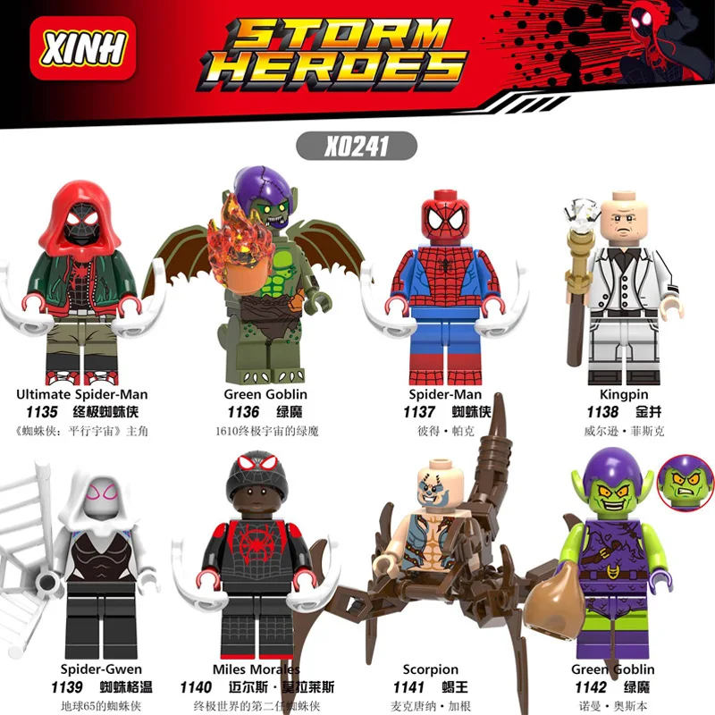 

Hot Minifigured Super Heroes Batman Mark 11 Dead-man Robin Spider-man Building Blocks Model Bricks Toys For Children jm153