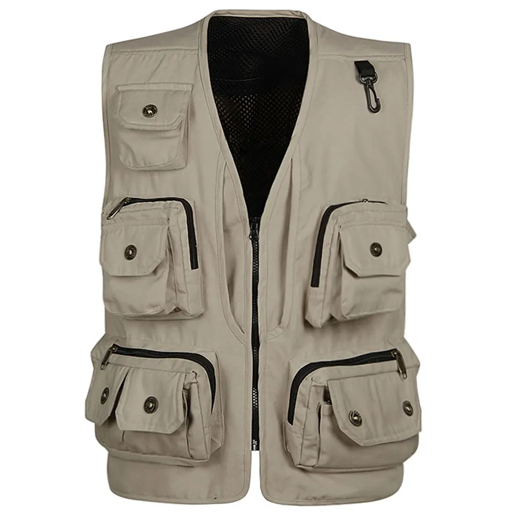 thumbnail image 1 of ¡Recién llegado! Chaleco con cámara multifuncional para hombre, ropa de verano para hombre, chalecos de viaje con múltiples bolsillos, chaqueta sin mangas, M-XXXL, 1 of 5