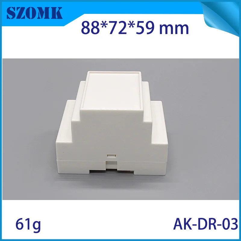 2 штуки в упаковке, 88x72x60 мм 3,5*2,8*2,3 дюйма, белый цвет, АБС-пластик, пластиковый стандартный корпус на din-рейку