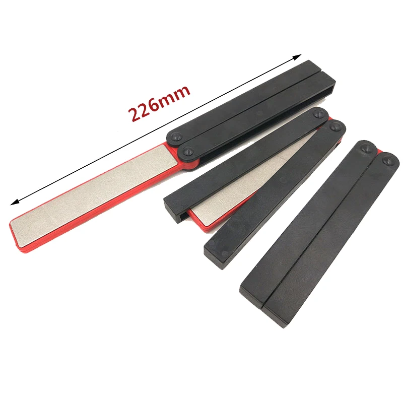 Double Sided Cutter Sharpener Stone Foldable Grindstone Scissor Whetstone Diamond Sharpening Tool 899