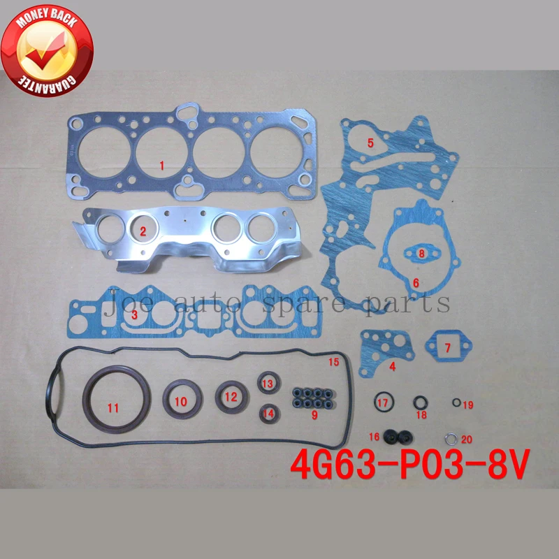 Online 4g63 8 V Motores juego de juntas completo para Mitsubishi delica Nimbus starion Montero Galant  l200 1997cc 2.0l 50086000