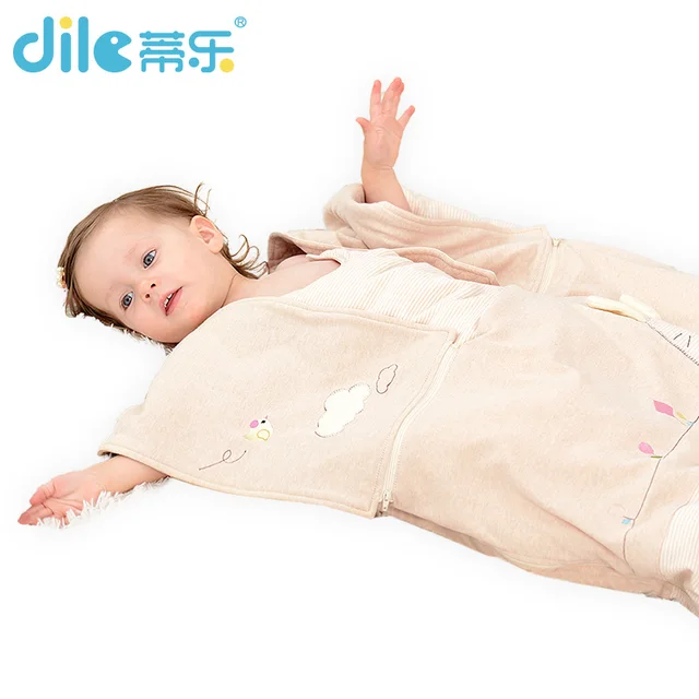 Cheap Dile Baby Sleeping Bag Soft Cotton Autumn Child Sleep Suit soft Baby Sleepsacks Dogs Clothes Autumn Winter