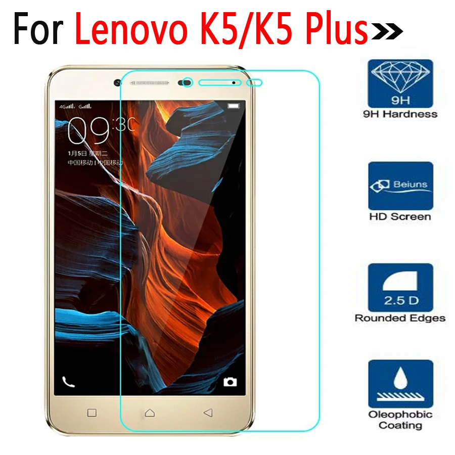 

Screen Protector Tempered Glass For Lenovo Vibe K5 K5 Plus A6020 A6020a46 K5Plus 5 inch 9H 2.5D Phone Protective Film Guard Case