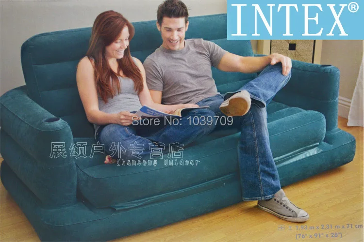 Intex-68566 modern air sofa set living room furniture poltrona size 193*231*71CM include hand pump and repair patch | Мебель