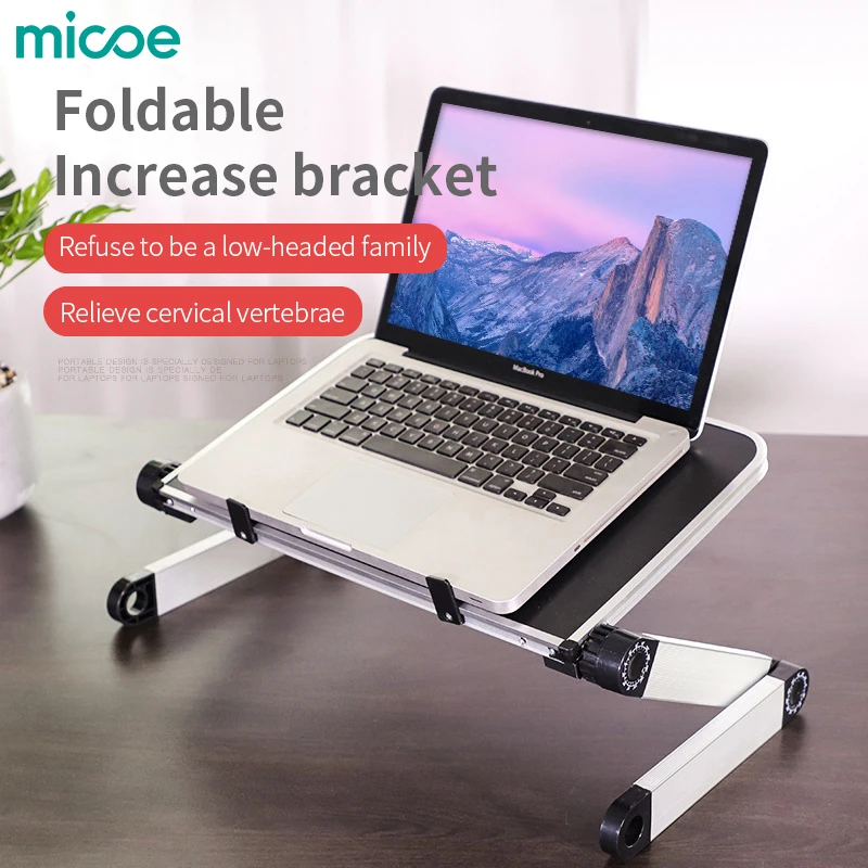 MICOE портативный складной регулируемый стол для ноутбука из алюминиевого сплава Регулируемый подъемник
