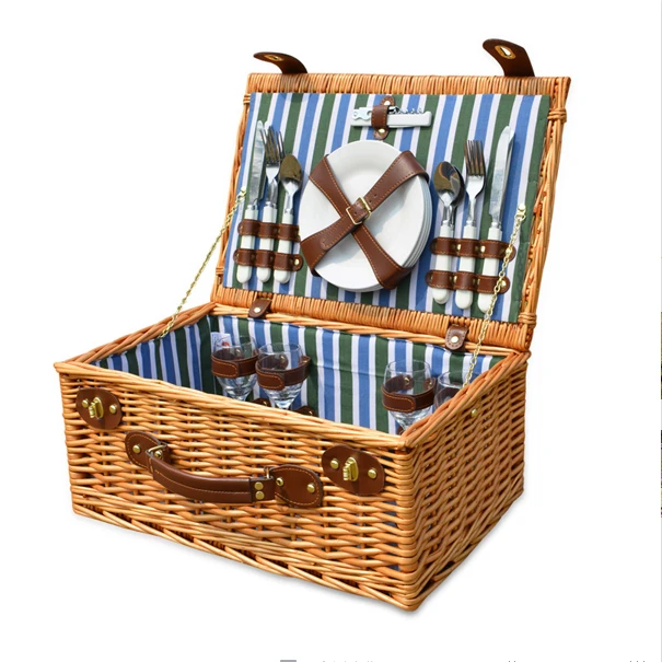 Плетеная корзина плетеная для кемпинга и пикника|picnic set|picnic outdoorset picnic |