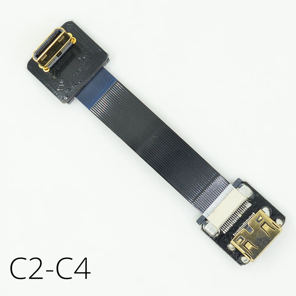Мини Кабель HDMI FPV Mini MiniHDMI C Type angle Ribbo плоский кабель для Gimbal Servo аэрофотосъемки DJI C2