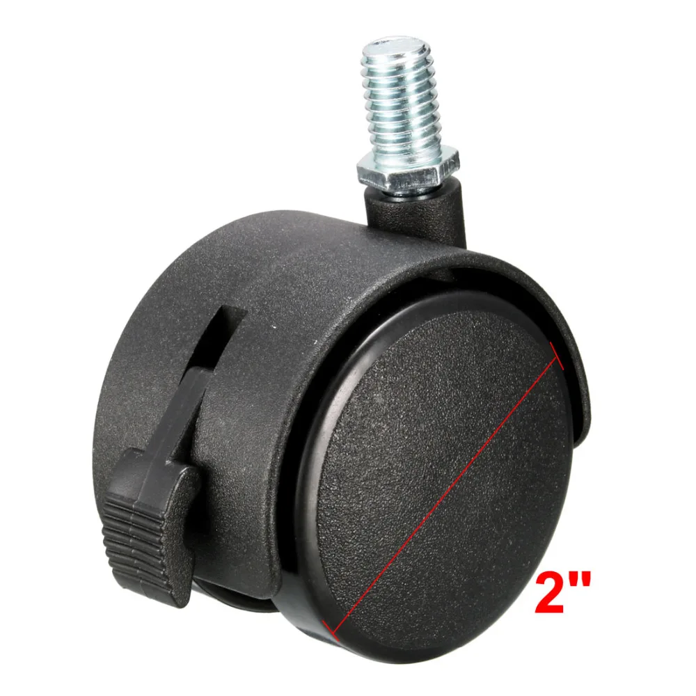 Buy uxcell 10Pcs Nylon 50mm Swivel Twin Caster Wheels