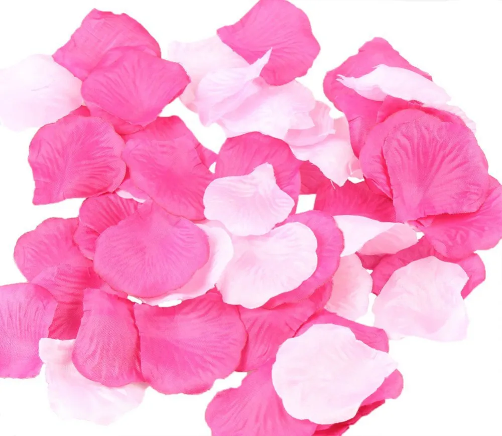

600PCS Mixed Pink & Hot Pink Silk Rose Petals Wedding Centerpieces Party Decoration Bridal Shower Party Favor