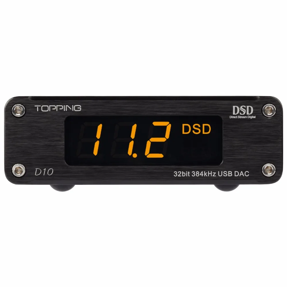 

TOPPING D10 MINI USB DAC audio amplifier Decoder with Line out and Coaxial Optical out Support DSD256(Native) and PCM32bit384kHz