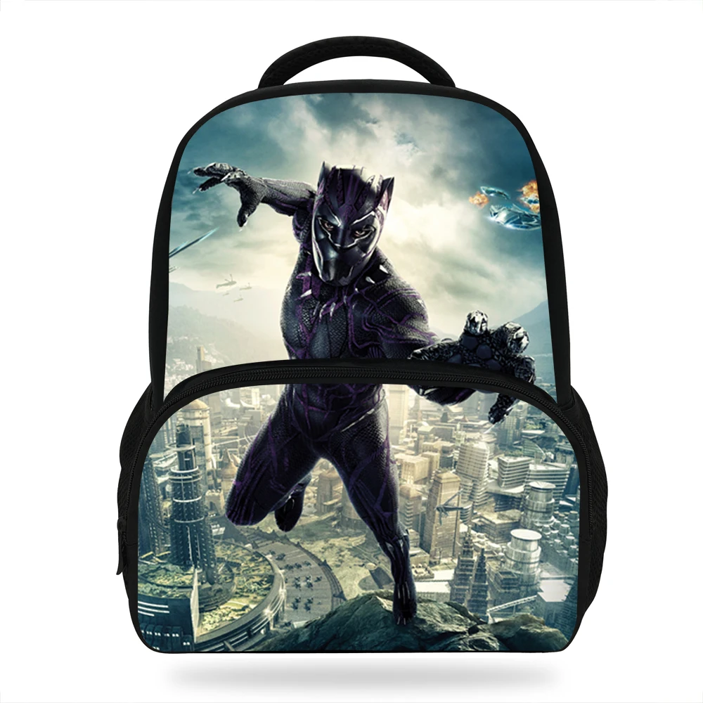 

14Inch Cool Kids Backpacks Kindergarten School Bag For Girls Boys Black Panther Backpack For Children
