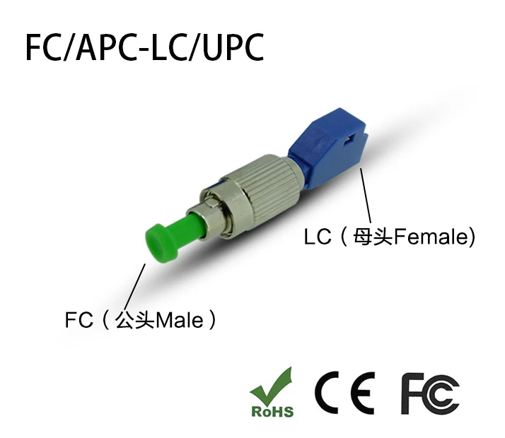 FC/APC LC/UPC Hybrid Adapter Single Mode SM 9/125 Fiber Optic Adapter 2