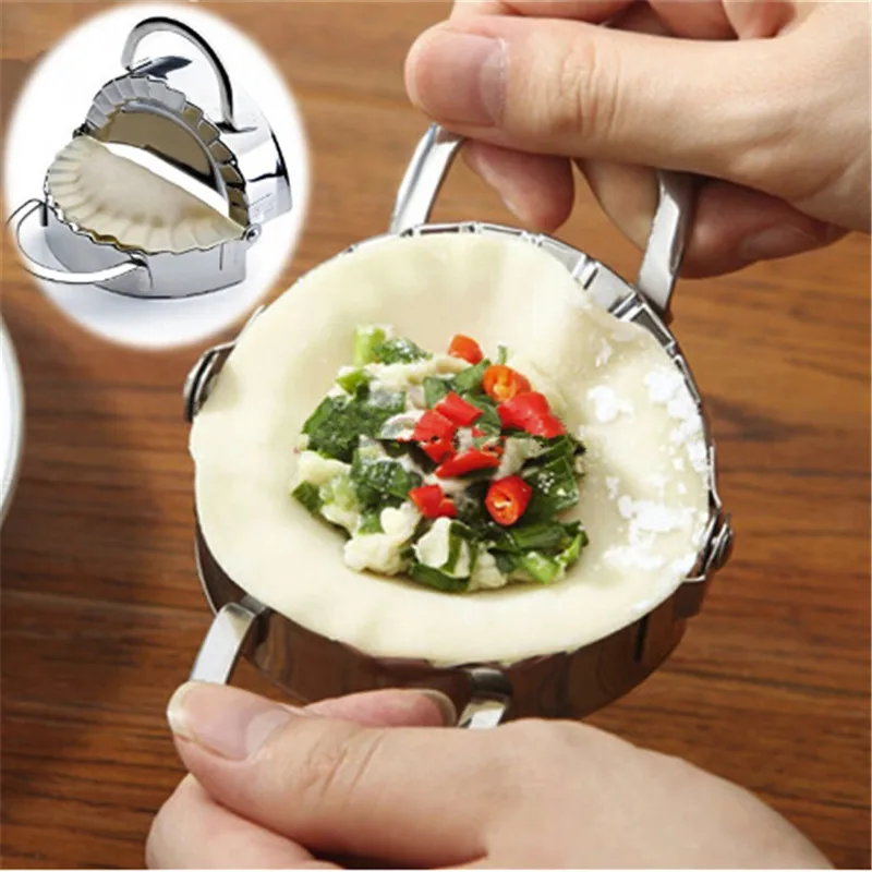 LIRUIKA Stainless Steel Dumpling Maker Device DIY Jiaozi Mold Press Tool Wraper Dough Cutter For Kitchen Making Pastry Tools | Дом и сад