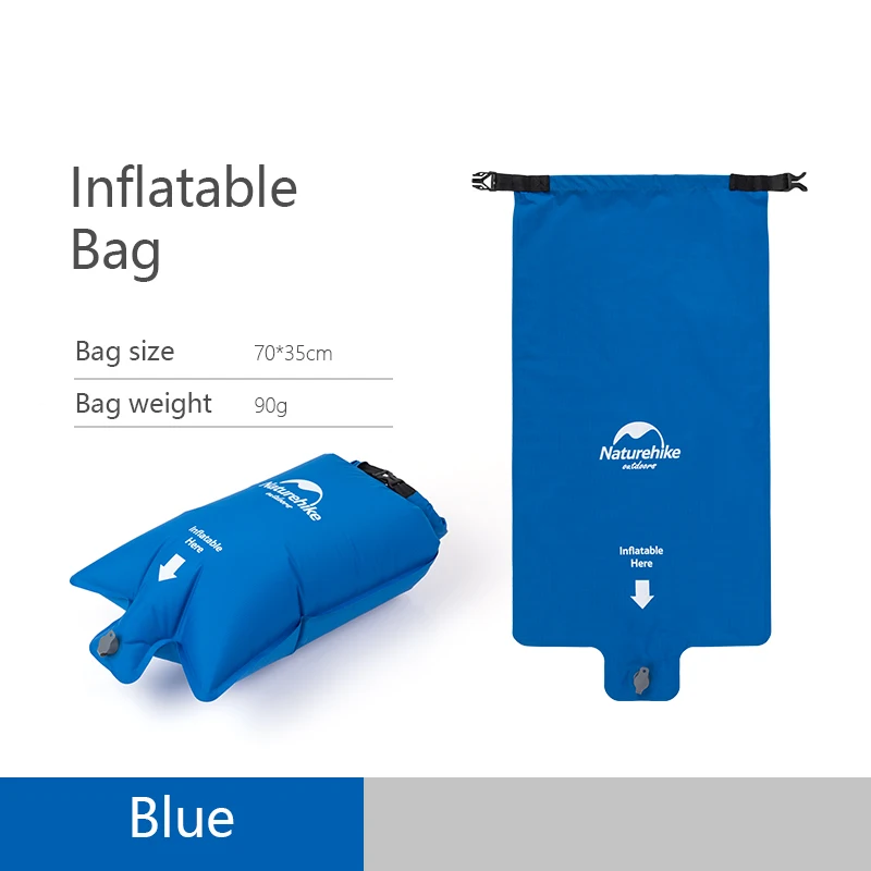 Naturehike нейлоновый ТПУ коврик для сна легкий влагостойкий воздушный матрас портативный надувной матрас походный коврик NH19Z032-P - Цвет: Blue Inflatable bag
