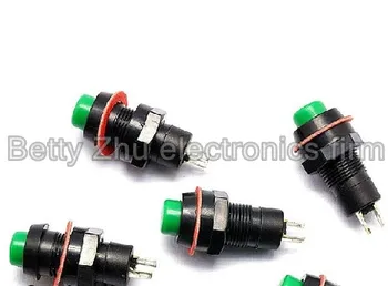 

20PCS/LOT Self-locking switch button switch / DS-211 caliber 10MM 1A/250V green
