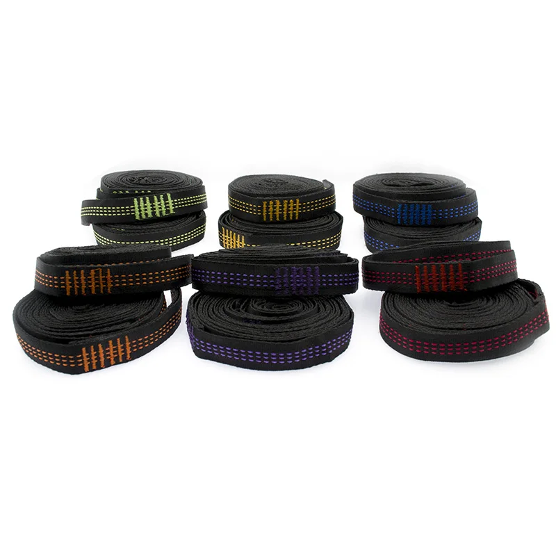 

Acehmks 2 PCS Out Door Camping Hiking Hammock Hanging Belt Hammock Multi-color Strap Rope Accessories Load Free Shipping