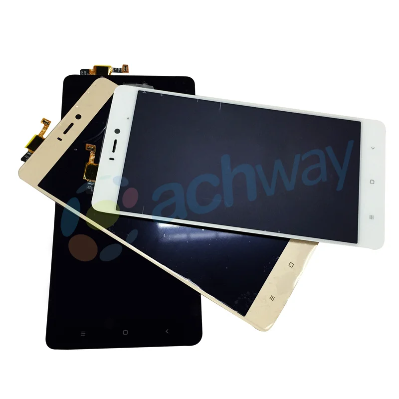 Xiaomi M4S lcd assembly black-white-gold  (10)
