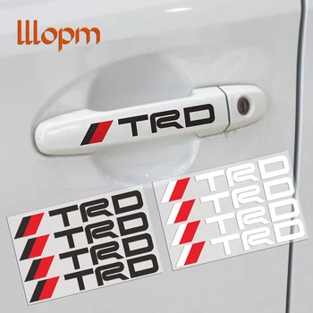 

4pcs Car styling TRD Logo Door Handle Car Stickers Decoration For Toyota corolla chr avensis yaris rav4 Camry Car accessories