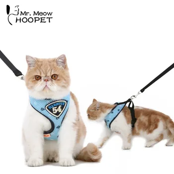 

Hoopet Pet Dog Cat Harness Vest Leash Suit Navy Blue Pet Harness Collar Cute Puppy Cat Jacket Leash Cothes Harness