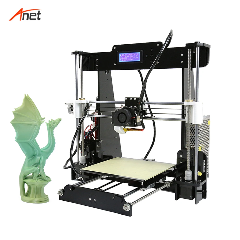 Anet A8 Auto level Normal Versions 3D Printer Aluminium Hotbed Printer DIY Kit Filament 8GB SD