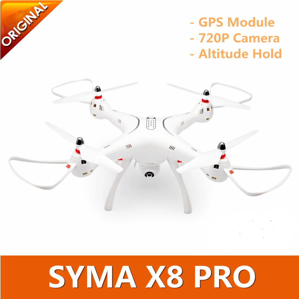 

Original SYMA X8 PRO GPS Drone RC Quadcopter With Wifi 720P Camera Professional FPV Drone Auto Return RC Helicopter VS CX20