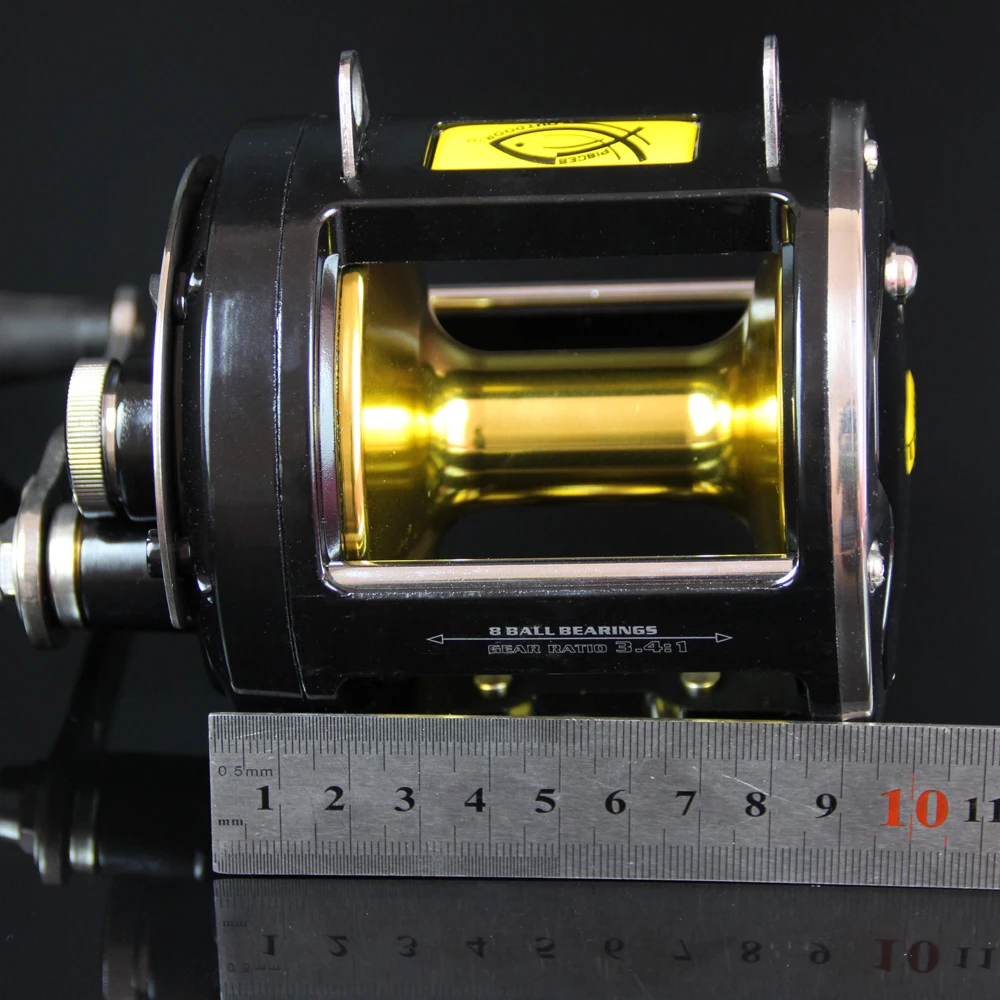 New Black 8 Stainless Steel Ball Bearings Fishing Trolling Reel Jigging 25kg Drage Force Deep Sea Saltwater Boat Fishing Reel  (6)