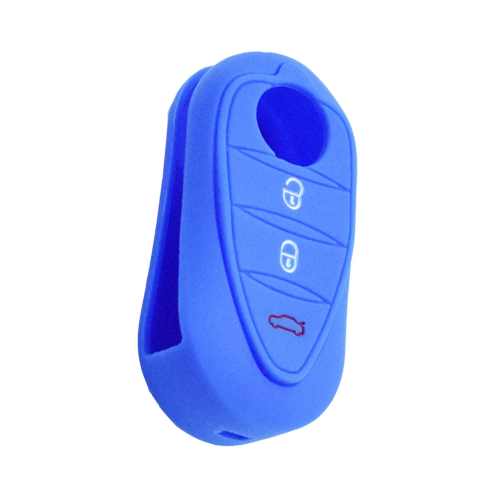 3 Buttons Silicone Car Key Case Cover For Alfa Romeo Mito Giulietta Folding Flip Remote Car Key Shell1