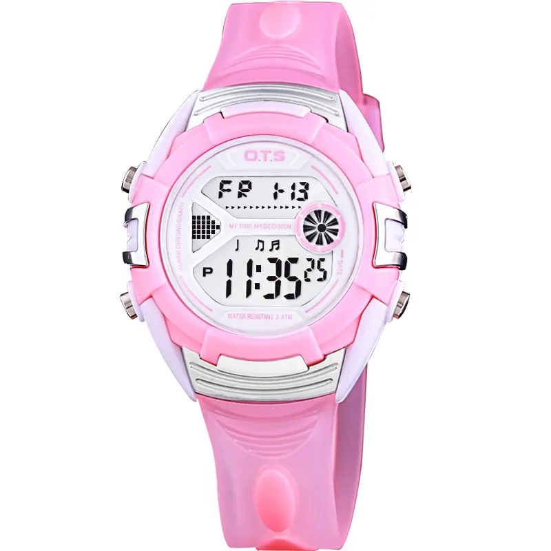 

OTS Children Watch Fashion Casual Digital Watches Wristwatches 50M Waterproof Jelly Kids Clock boys Hours Girls Students Watch