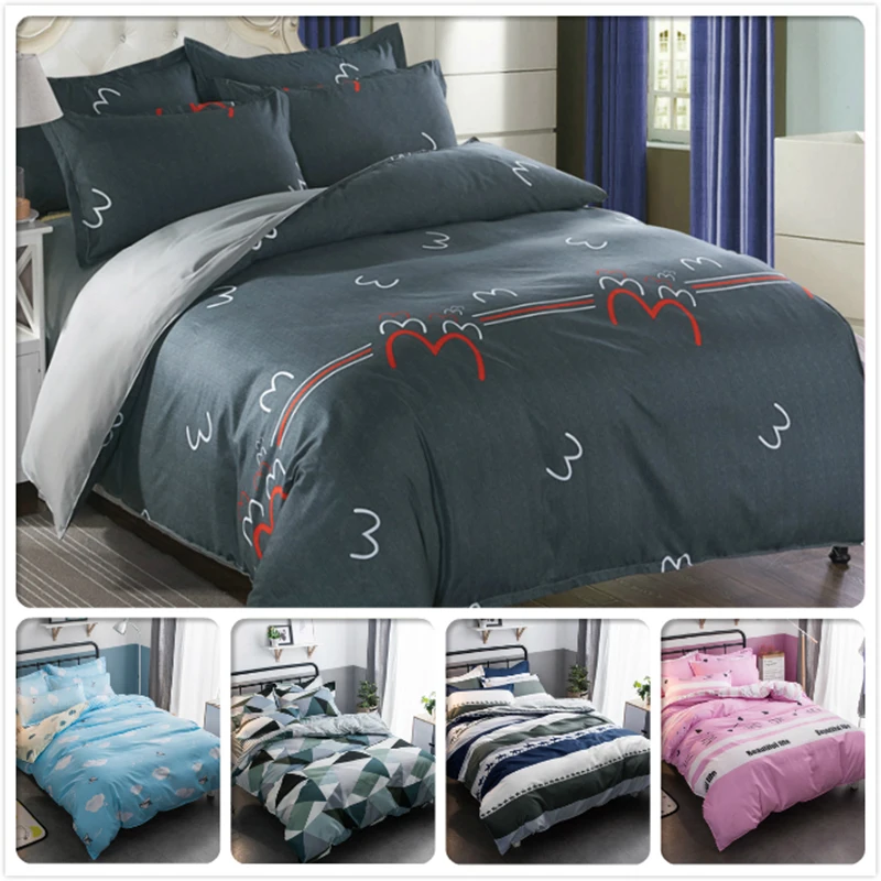 King Queen Full Twin Single Size Duvet Cover Quilt Pillow Case Sheet