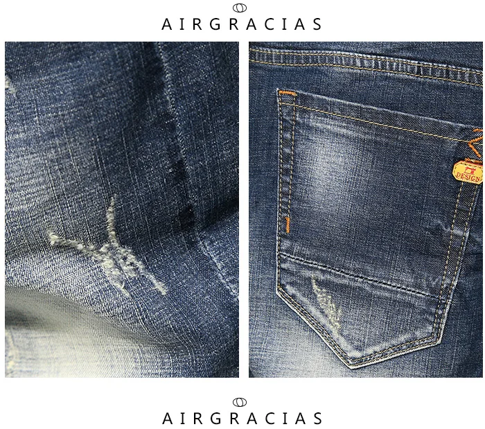 AIRGRACIAS летние новые хлопковые джинсовые шорты мужские джинсовые Бермуды до колен однотонные синие эластичные мужские короткие брюки размера плюс 28-40