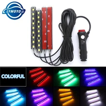 4x9 светодиодный 12 в автомобильный Стайлинг интерьер тире пол ноги декоративный светильник сигаретный светодиодный светильник s украшение лампы droshipp