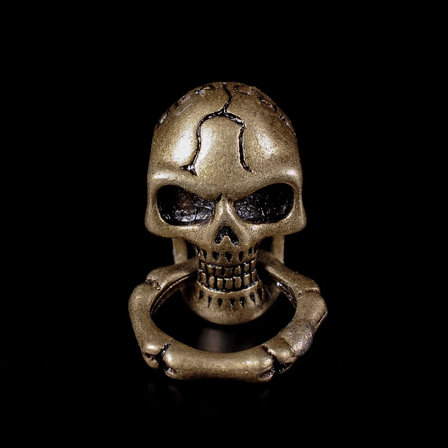 Brass Skull Rivet Stud Punk Screw Back Decor Hardware Leather DIY Craft