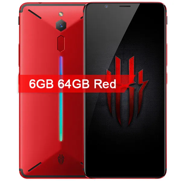 zte Nubia красный магический игровой мобильный телефон " Octa Core 6/8 GB/64 Гб 128 ГБ Полный Экран отпечатков пальцев Android 8,1 4G LTE смартфон - Цвет: 6GB 64GB Red