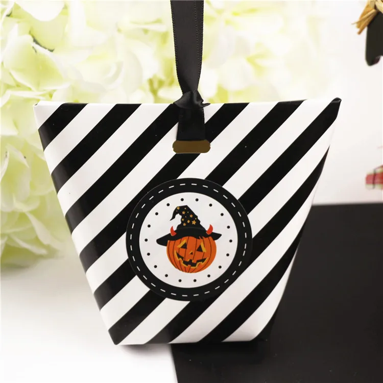 50pc/lot Black Oblique stripes Elegant Candy Box For Wedding Sweet Bag Wedding Favors Gift For Party Christmas Decoration